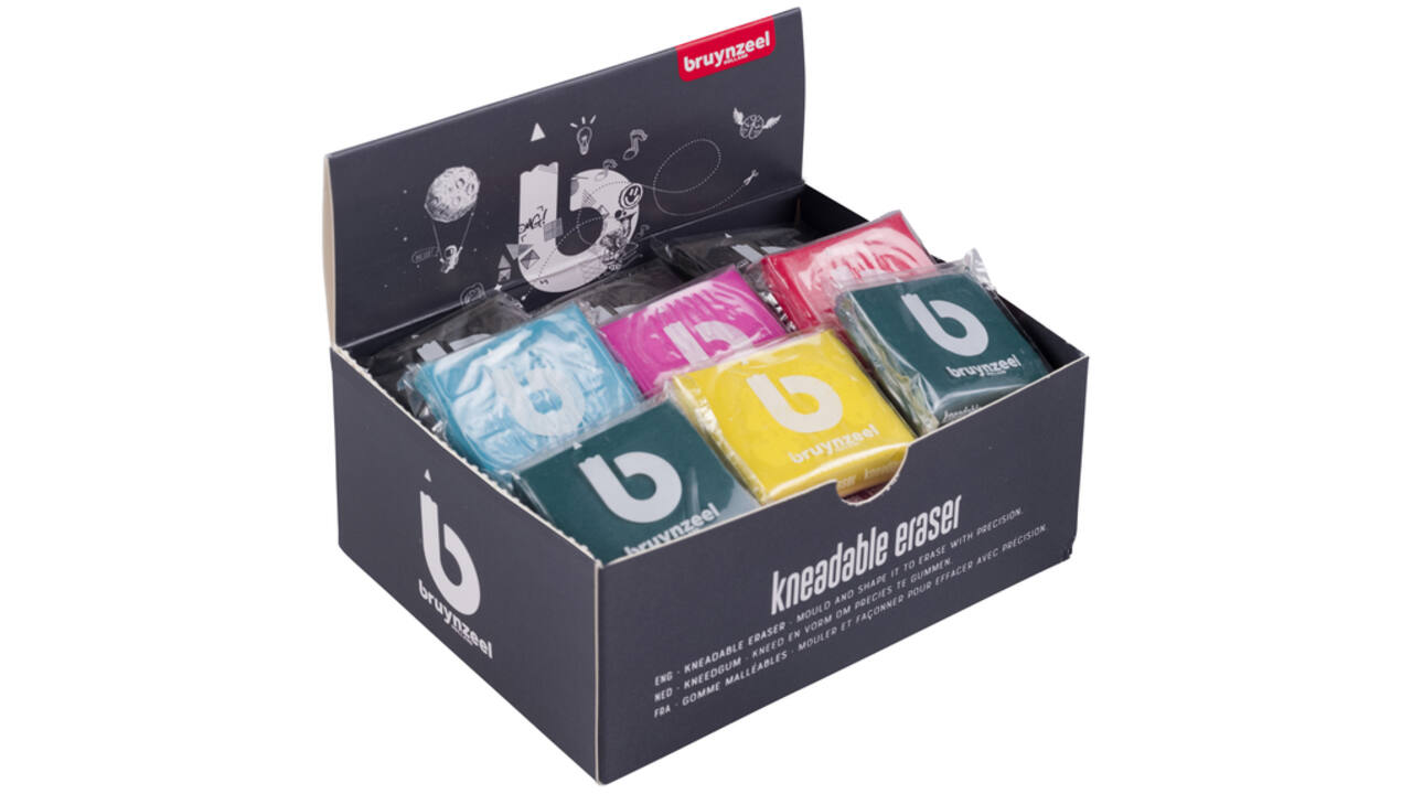 Kneedgum Bruynzeel Teens display à 36 stuks assorti