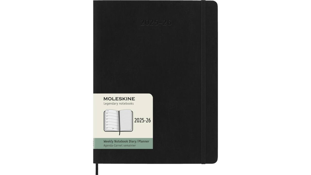 Agenda 2025/2026 Moleskine 18M Planner Weekly 7dagen/1pagina XL sc black