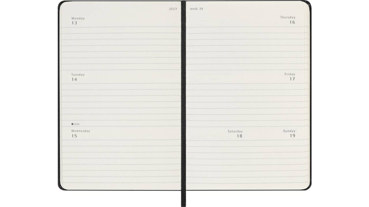 Agenda 2026 Moleskine 12M Planner Weekly 7dagen/2pagina's pocket hc black