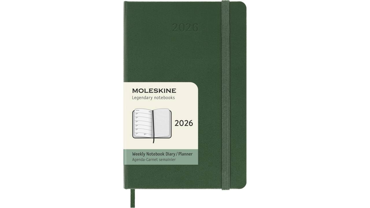Agenda 2026 Moleskine 12M Planner Weekly 7dagen/1pagina pocket hc myrtle green