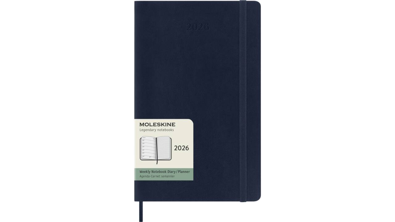 Agenda 2026 Moleskine 12M Planner Weekly 7dagen/1pagina large sc sapphire blue