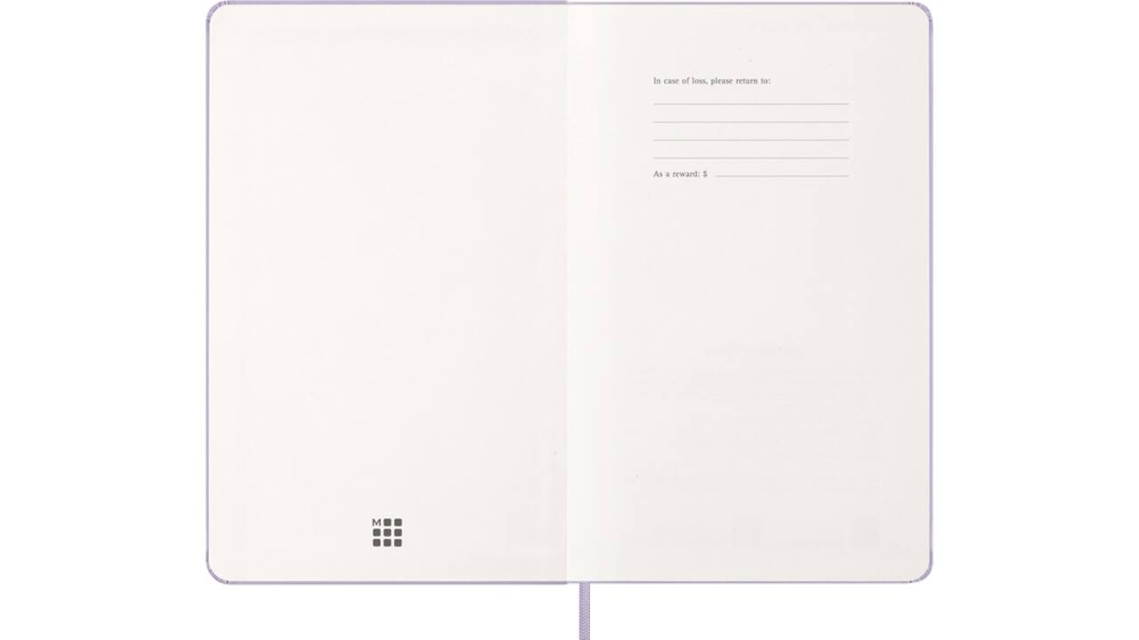 Agenda 2026 Moleskine 12M Planner Daily 1dag/1pagina large hc pastel lilac