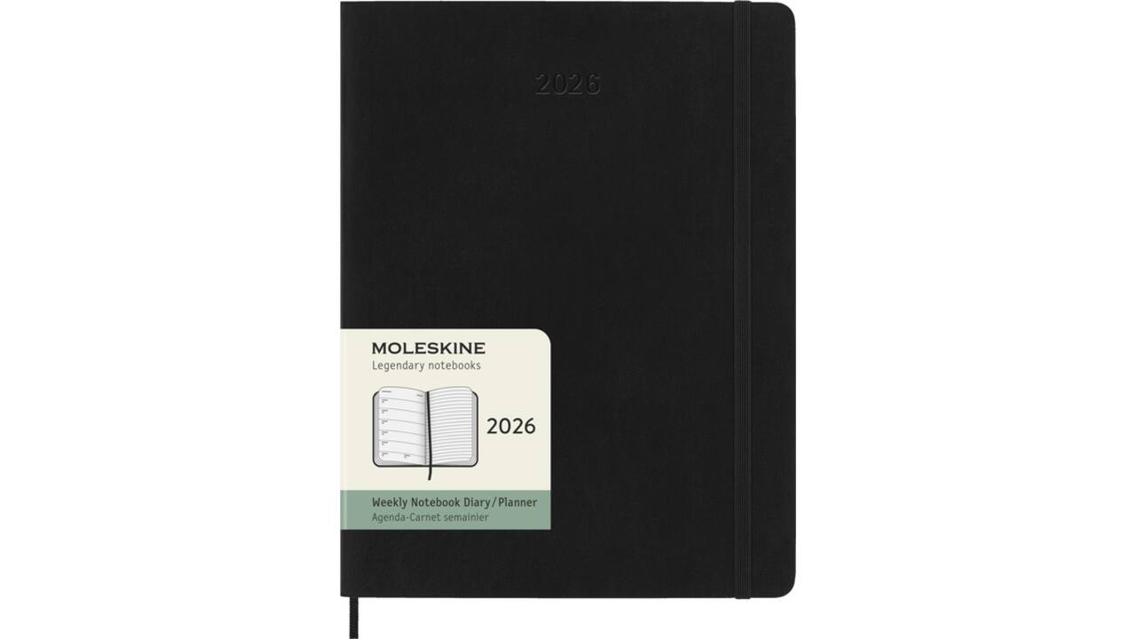 Agenda 2026 Moleskine 12M Planner Weekly 7dagen/1pagina XL sc black