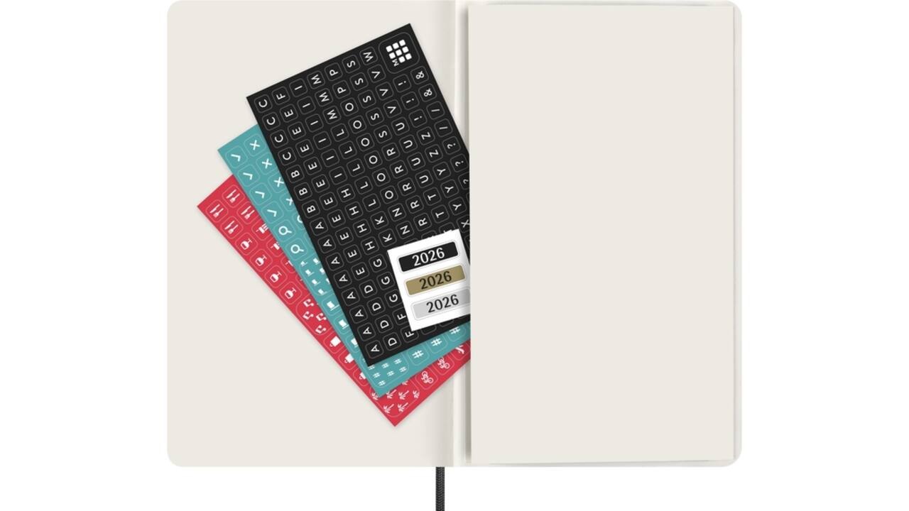 Agenda 2026 Moleskine 12M Planner Weekly 7dagen/1pagina large sc black