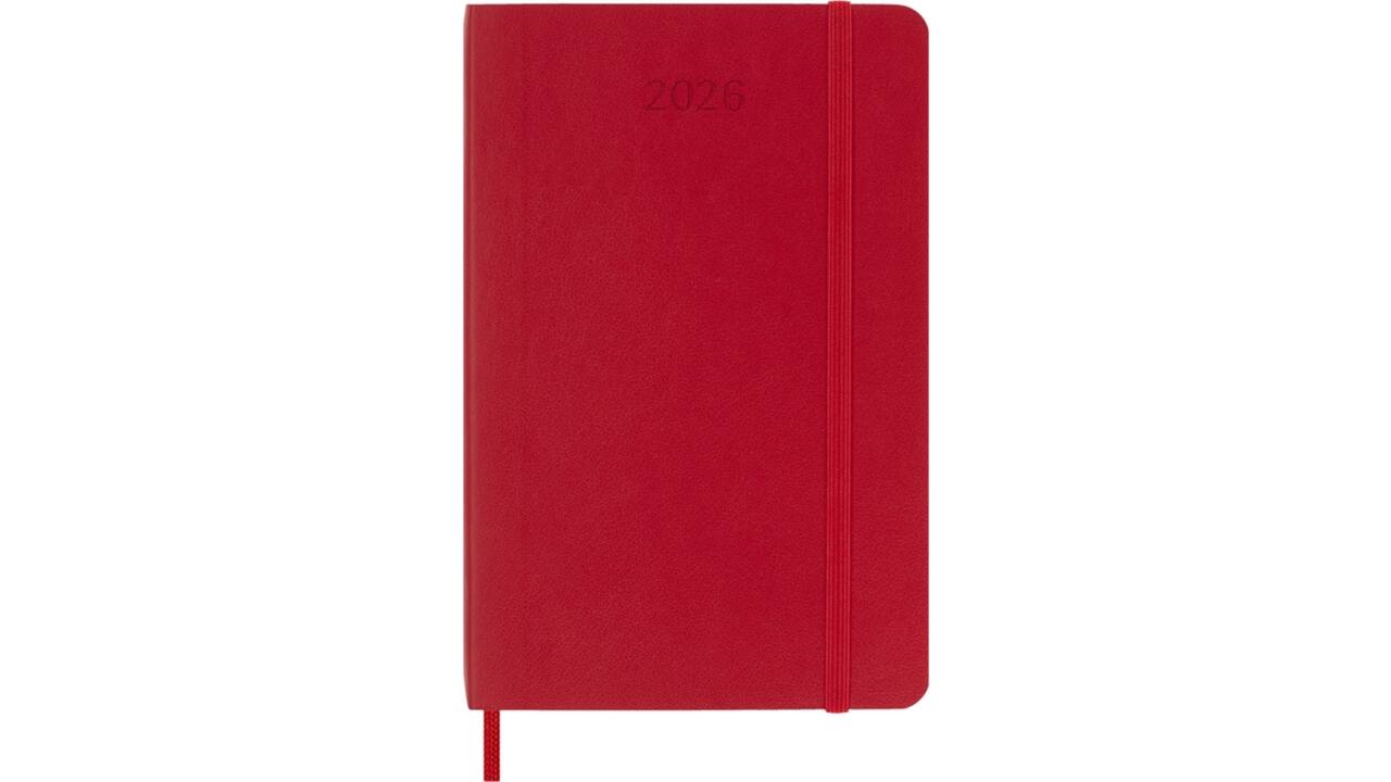 Agenda 2026 Moleskine 12M Planner Weekly 7dagen/1pagina pocket sc scarlet red