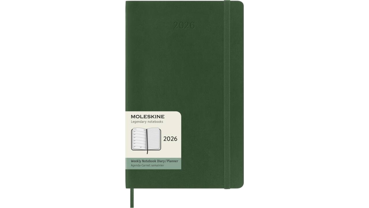Agenda 2026 Moleskine 12M Planner Weekly 7dagen/1pagina large sc myrtle green