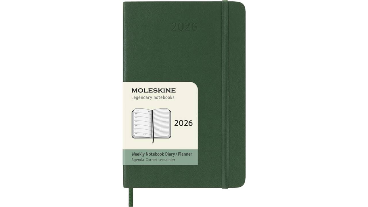 Agenda 2026 Moleskine 12M Planner Weekly 7dagen/1pagina pocket sc myrtle green