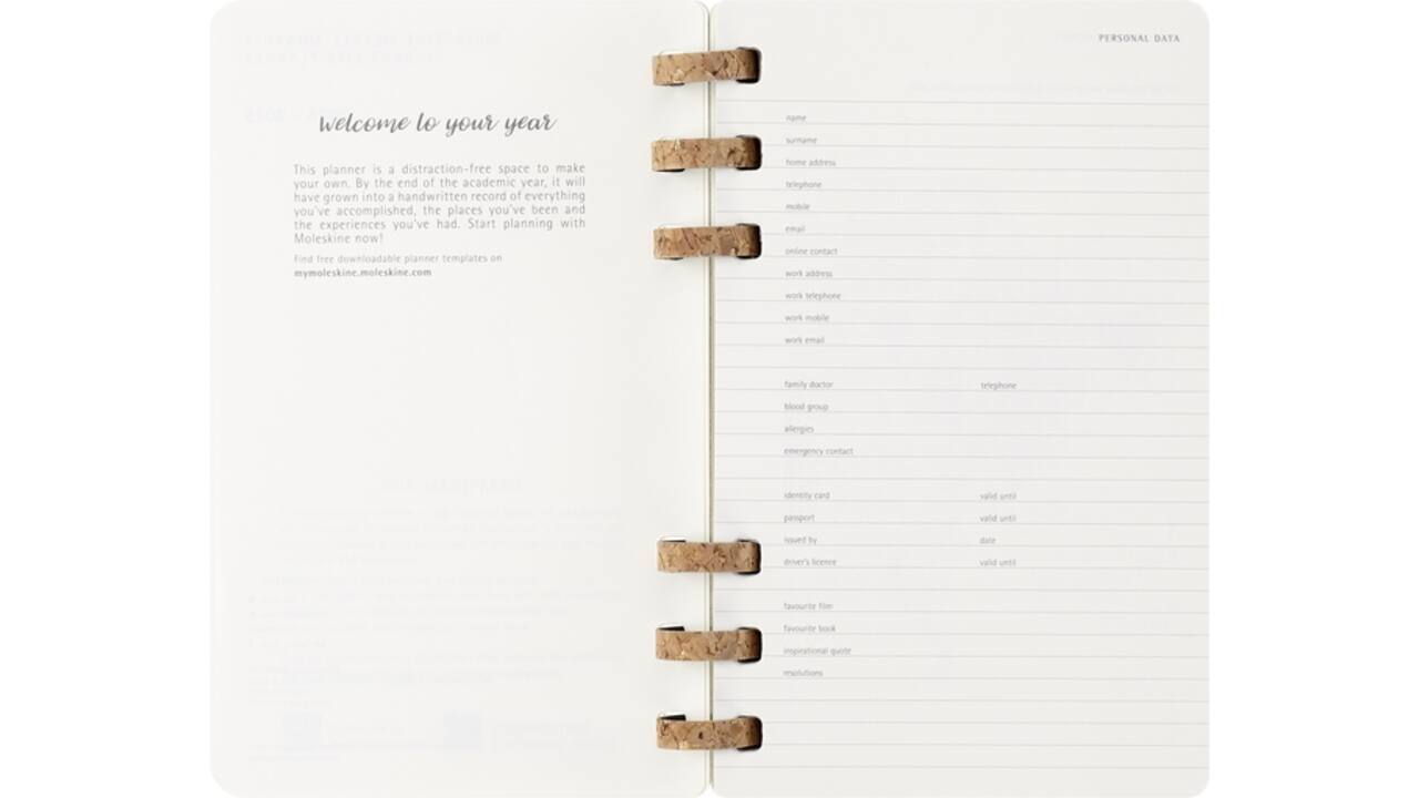 Agenda 2025/2026 Moleskine 12M Academic Weekly 7dagen/1pagina Myrtle large sc black
