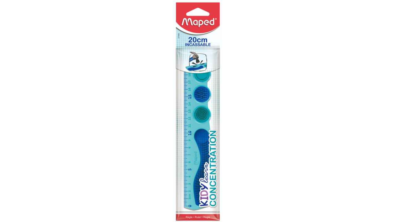 Liniaal Maped Kidy Learn Concentration 20 cm blauw