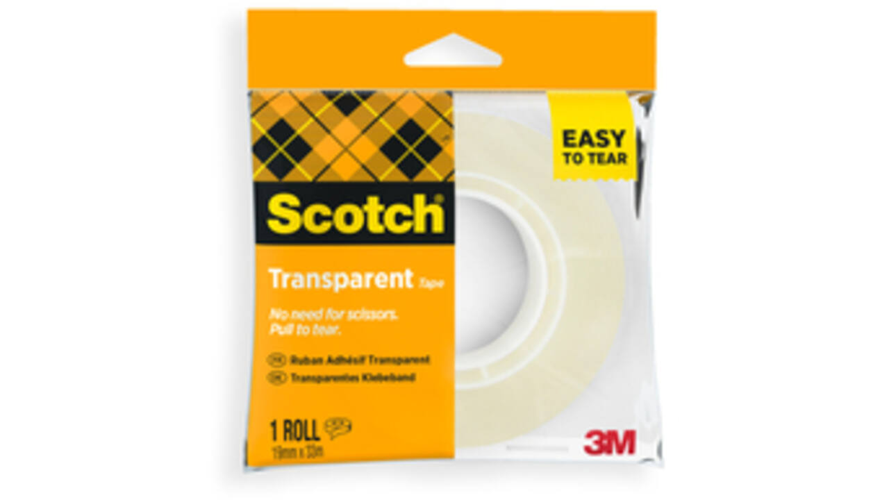 Plakband Scotch 508 19mmx33m transparant 1 rol