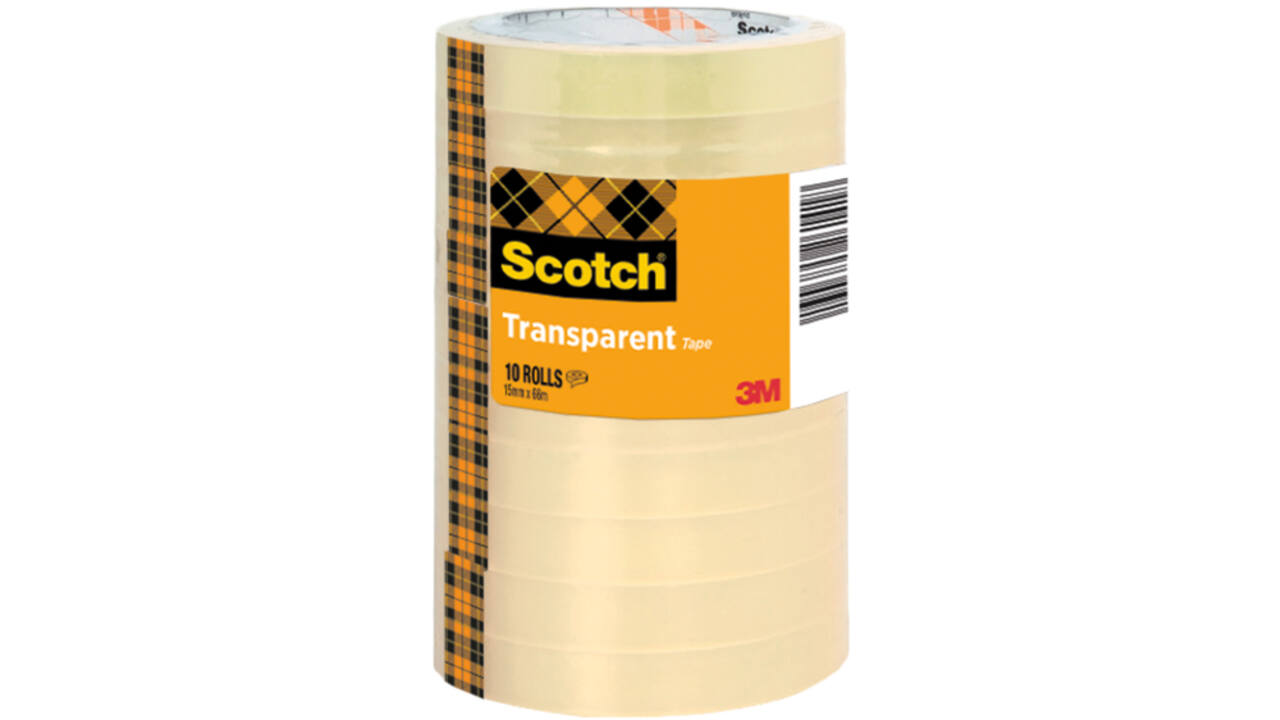 Plakband Scotch 508 15mmx66m transparant 10 rollen