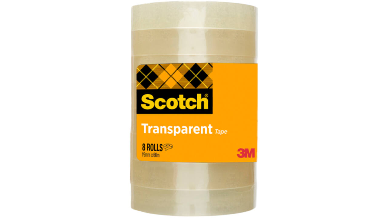 Plakband Scotch 508 19mmx66m transparant 8 rollen