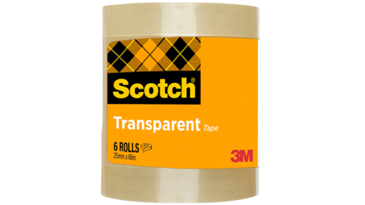 Plakband Scotch 508 25mmx66m transparant 6 rollen