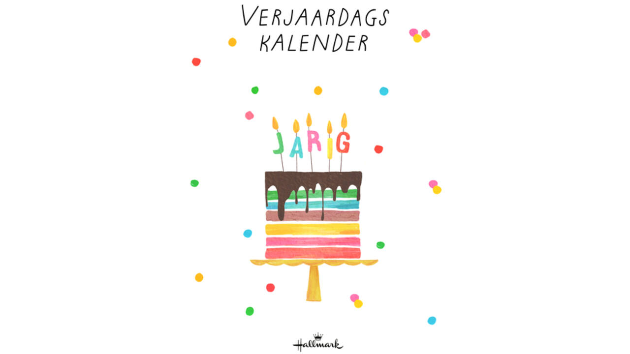 Verjaardagskalender kort Pretty Cute 21x30cm