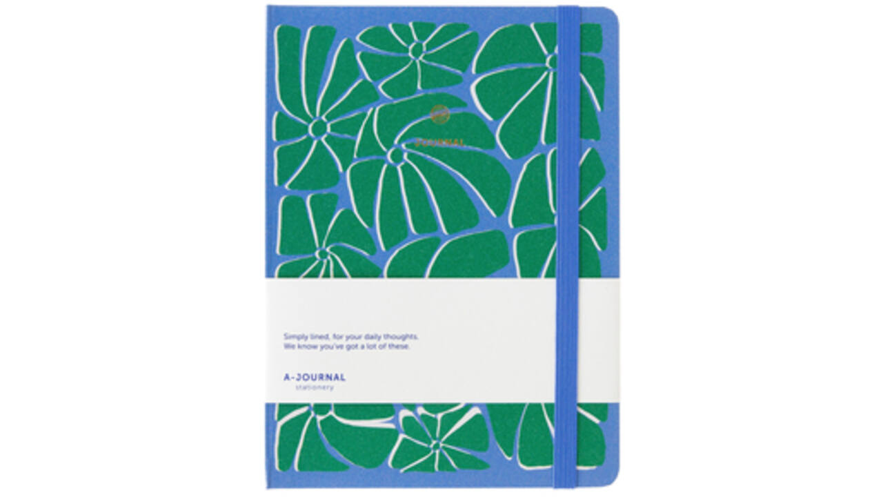 Notitieboek A5 blauw/groen A Journal lijn