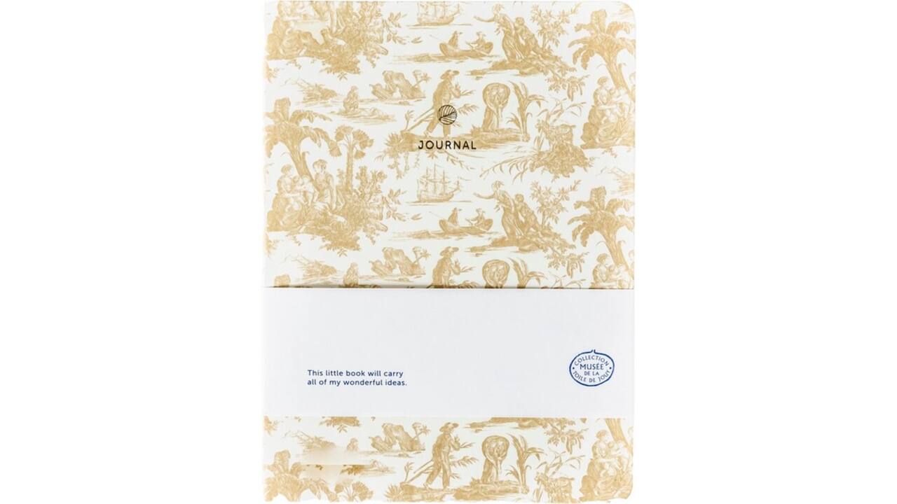 Notitieboek A5 Toile de Jouy ecru AJ lijn