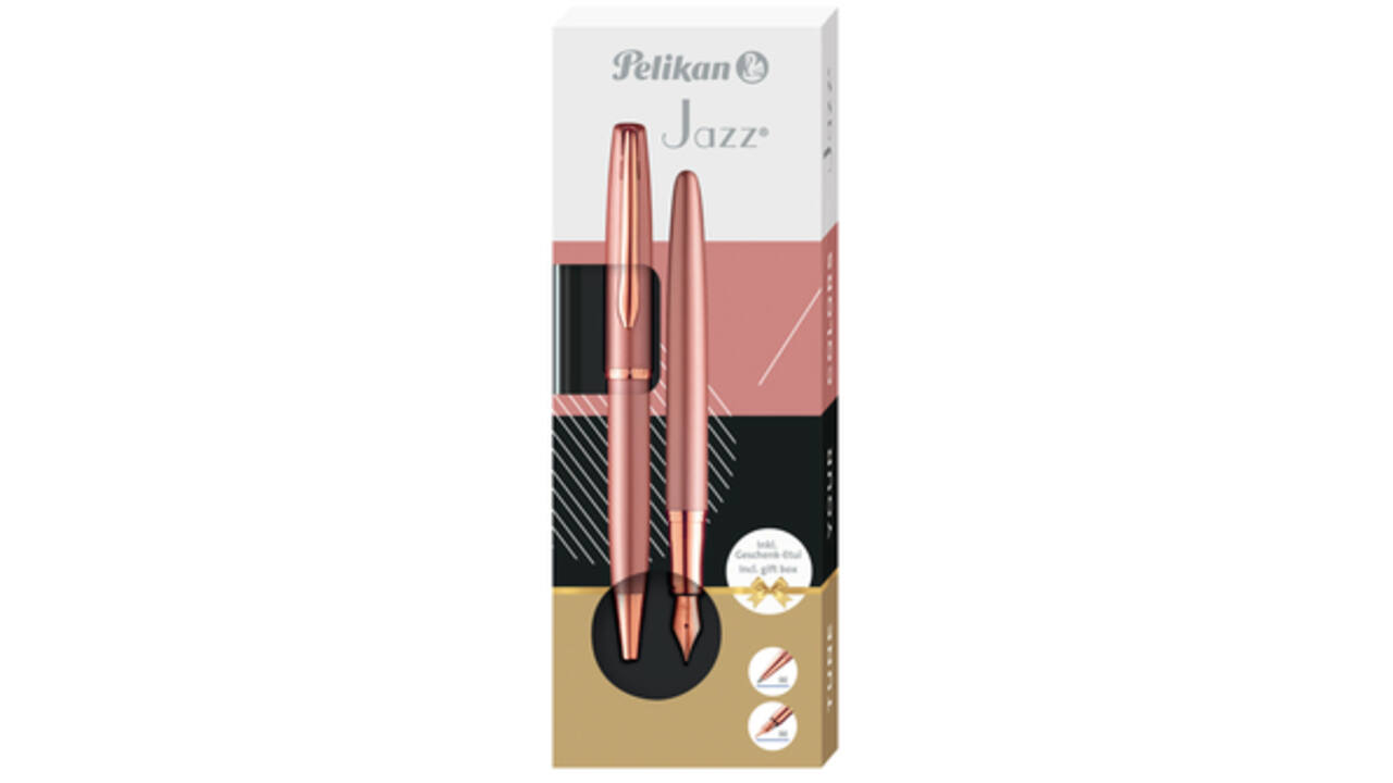 Schrijfset Pelikan Jazz Noble Elegance K36+P36 medium rose