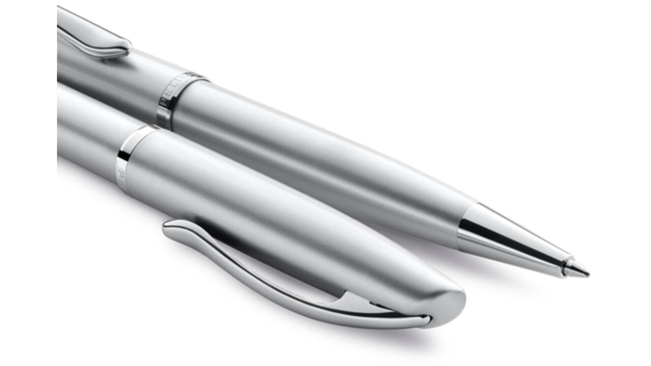 Schrijfset Pelikan Jazz Noble Elegance K36+P36 medium silver