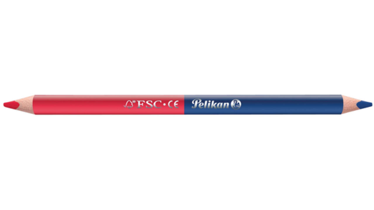 Potlood Pelikan 3mm rood/blauw 2 stuks