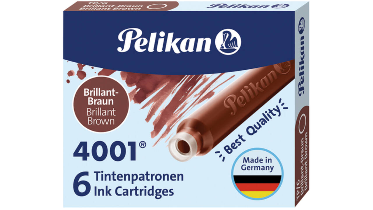 Inktpatroon Pelikan 4001 bruin 6 stuks