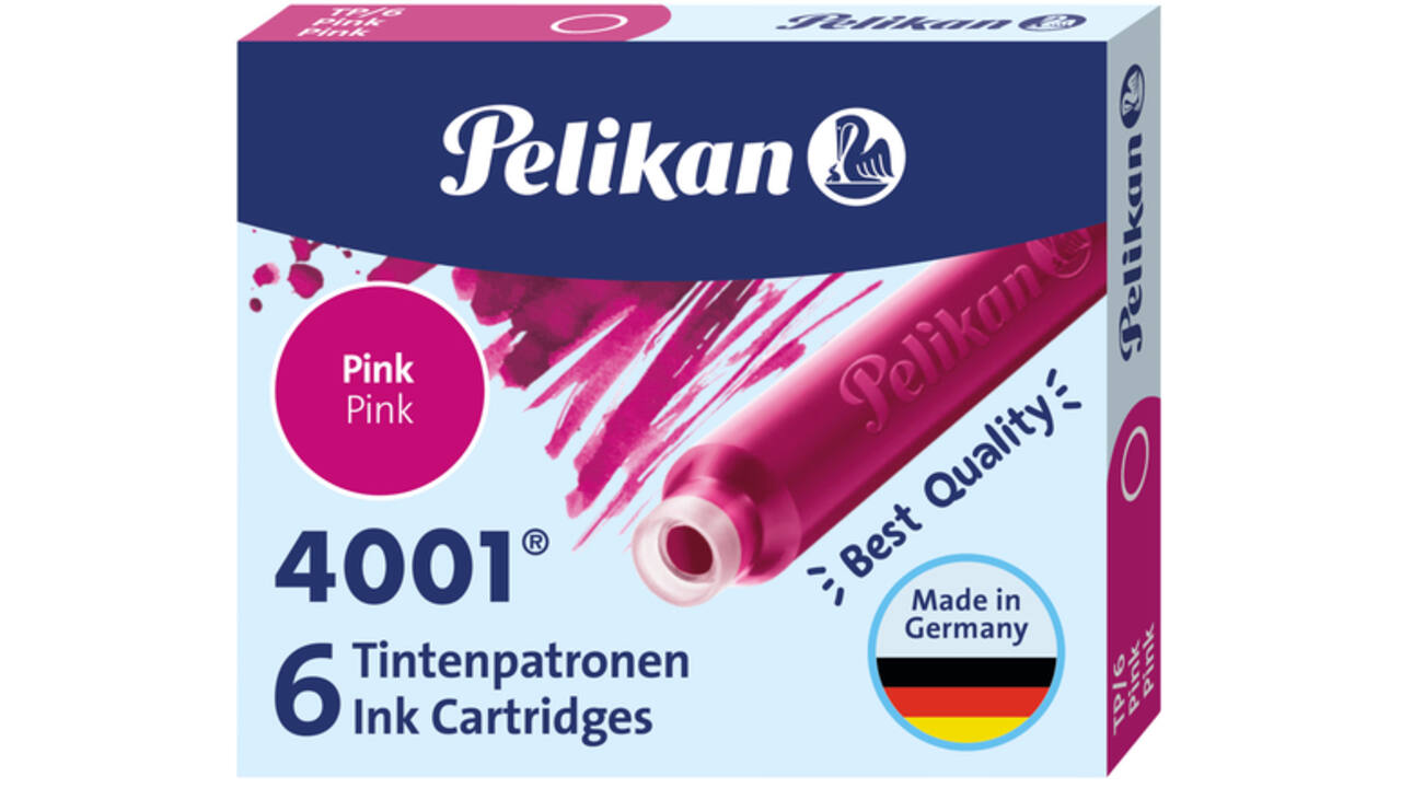 Inktpatroon Pelikan 4001 roze 6 stuks