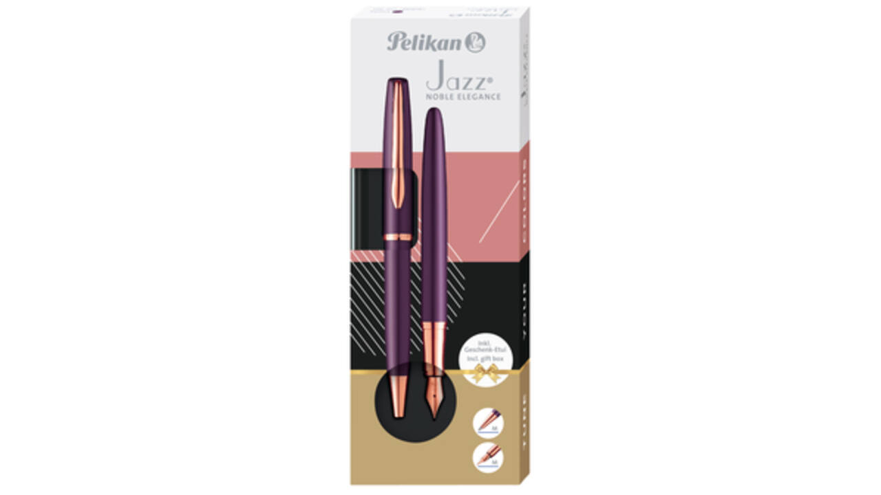Schrijfset Pelikan Jazz Noble Elegance K36+P36 medium viola