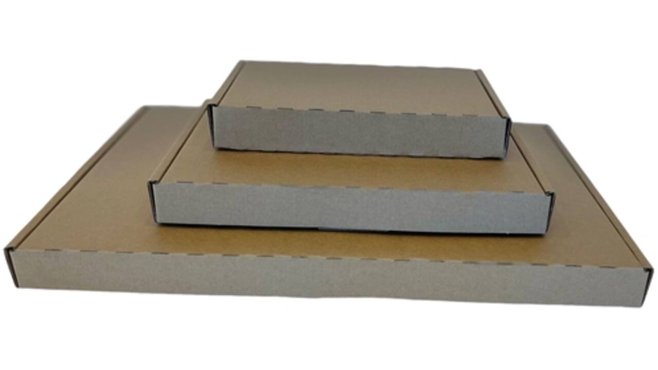Brievenbusbox IEZZY A4 360x255x26mm karton bruin