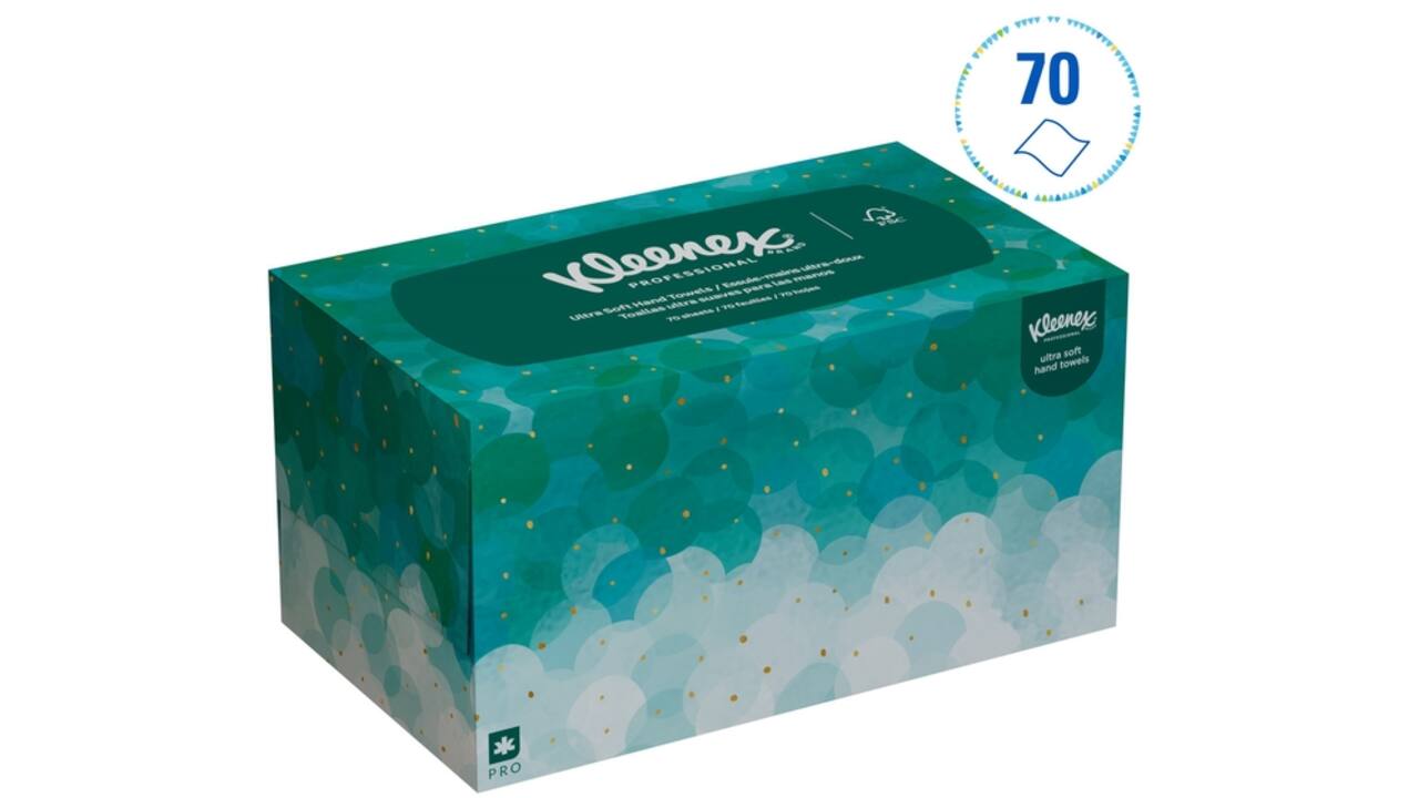 Handdoek Kleenex Ultra Pop-up Box 1-laags 226x254mm 70 vel wit 6088