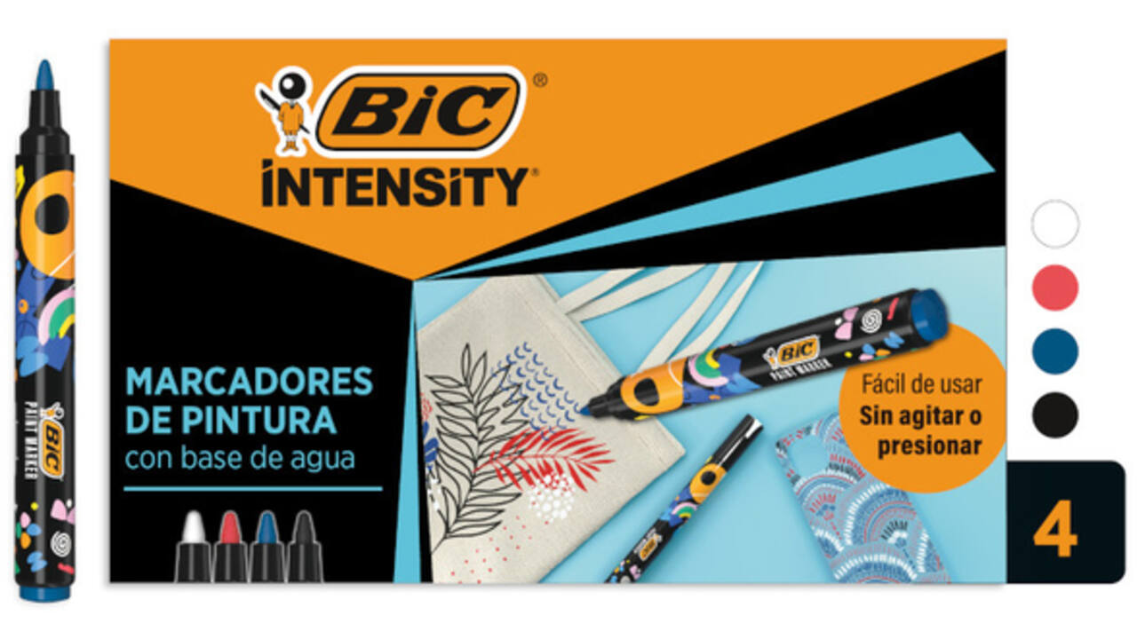 Paintmarker Bic Intensity assorti 4 stuks