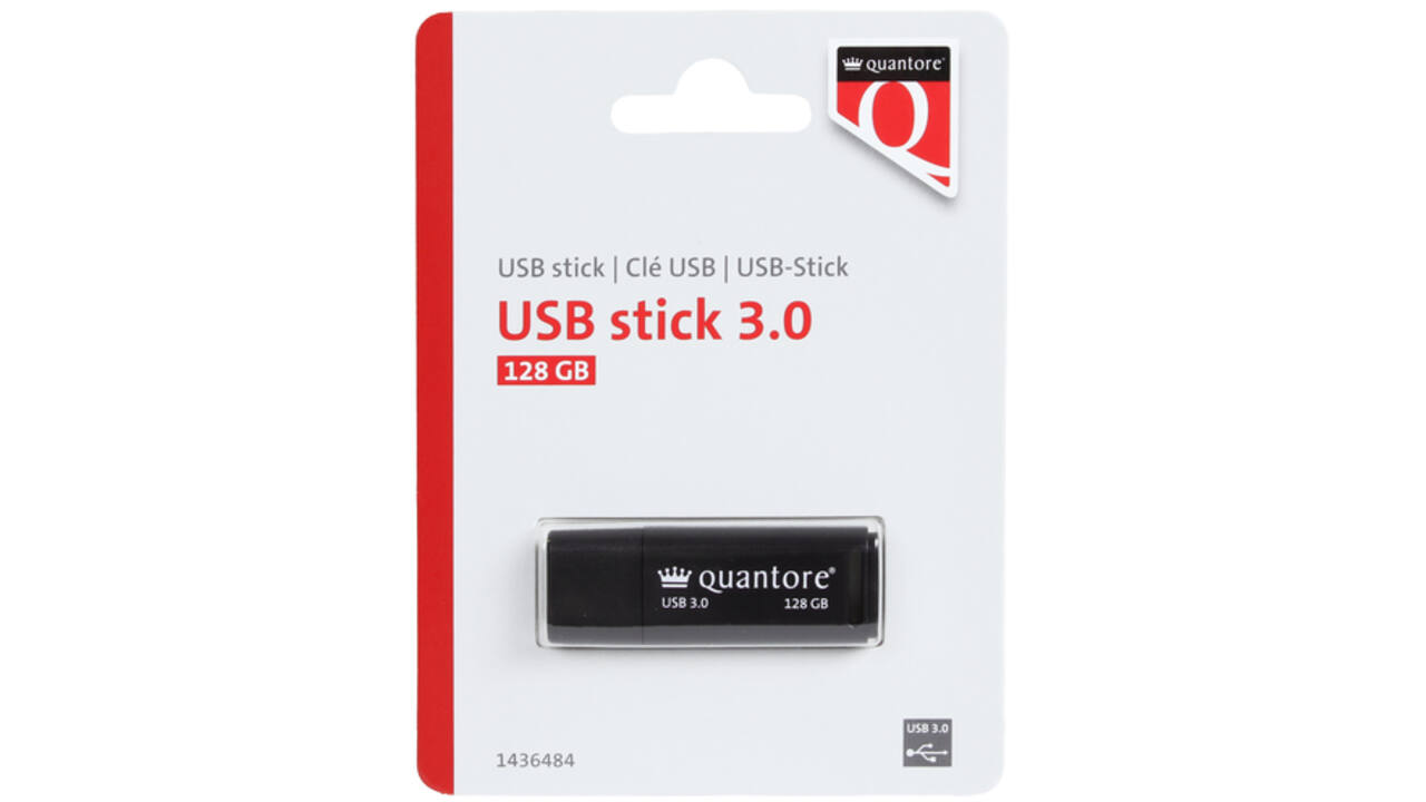 USB-stick Quantore 128GB 3.0 zwart