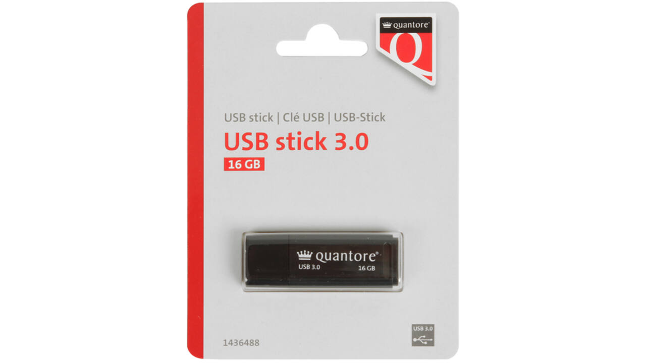 USB-stick Quantore 16GB 3.0 zwart