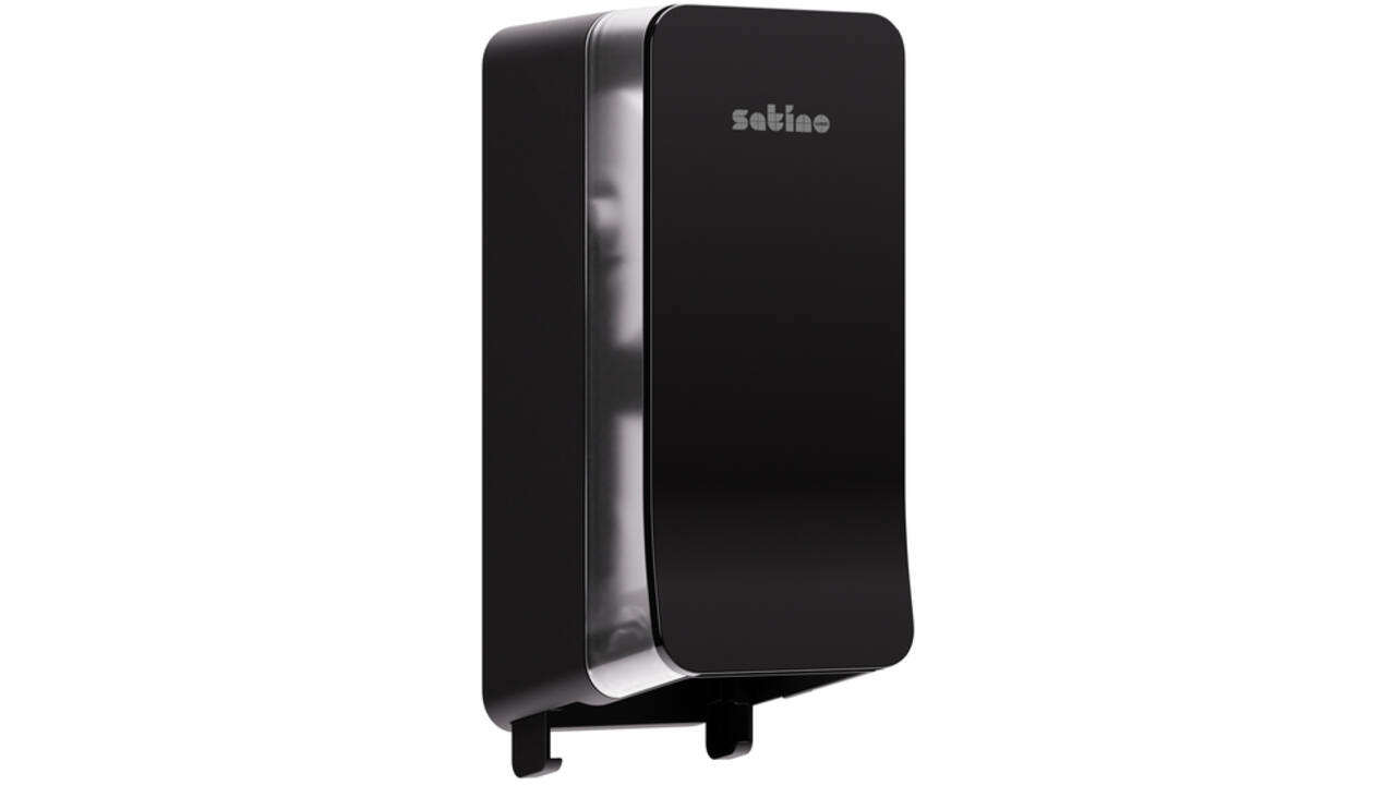 Toiletpapierdispenser Satino JT3 Hyginity systeemrol duo zwart 333423