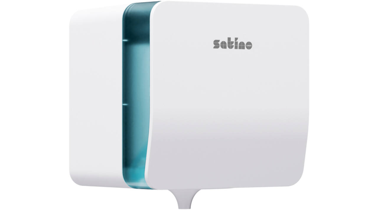 Poetspapierdispenser Satino CF1 Hyginity Plus medium wit 333416