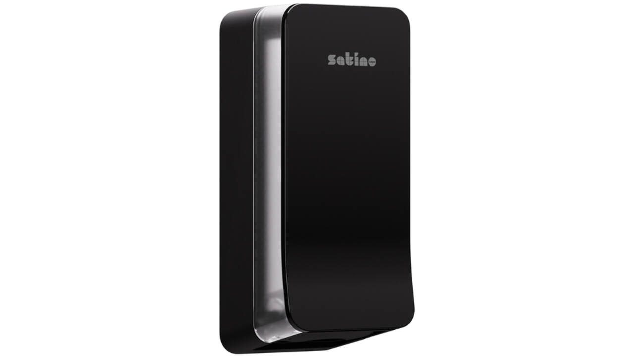Toiletpapierdispenser Satino BT1 Hyginity gevouwen zwart 333425