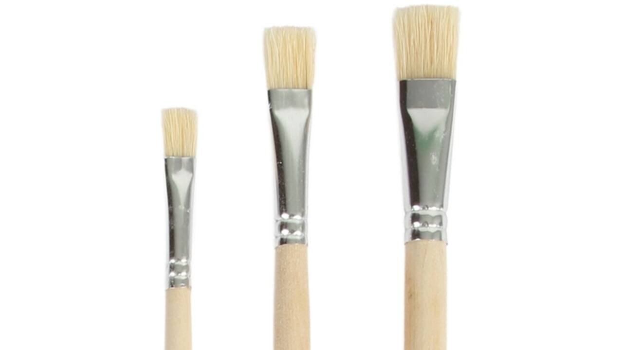 Kwast Qrea varkenshaar set à 3 breedtes