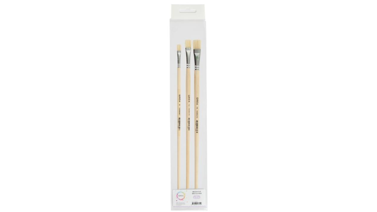 Kwast Qrea varkenshaar set à 3 breedtes