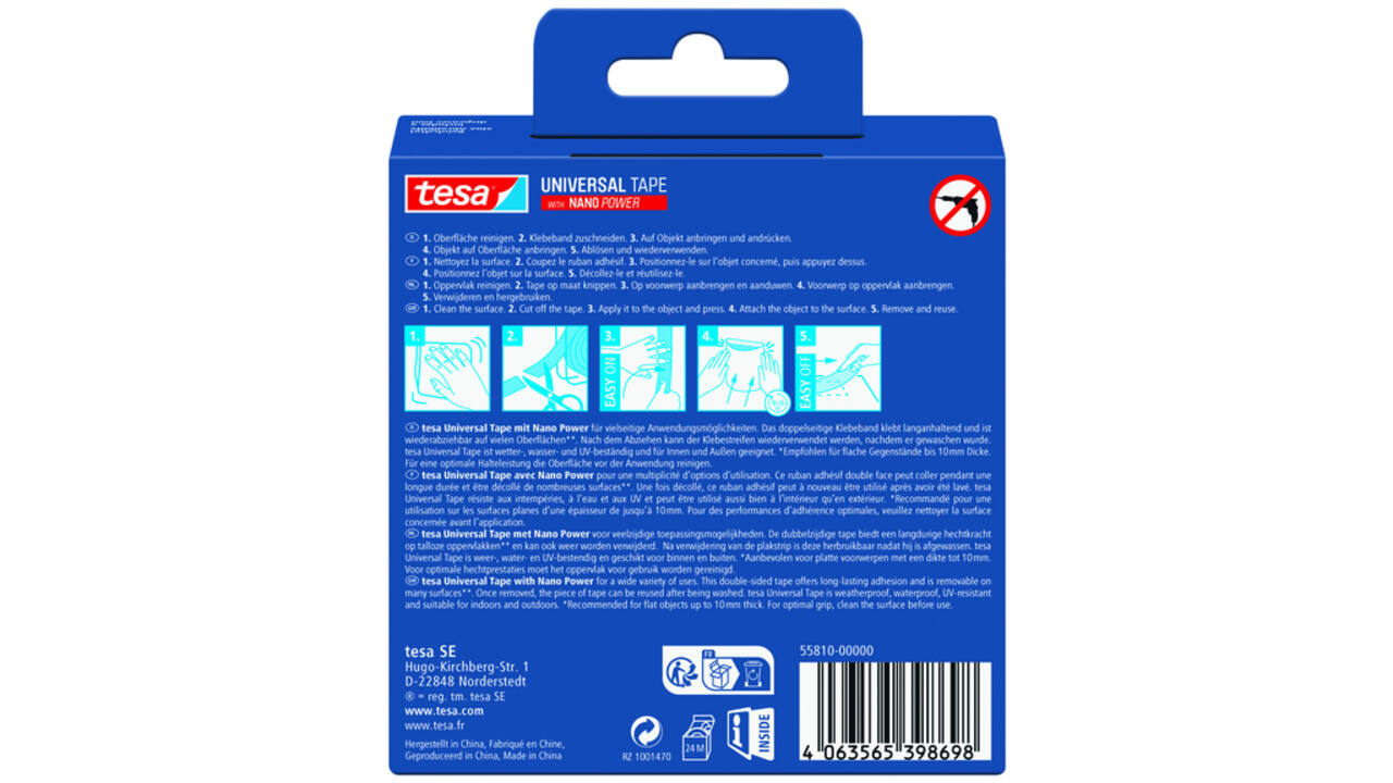 Plakband tesa Nano dubbelz 30mmx3m