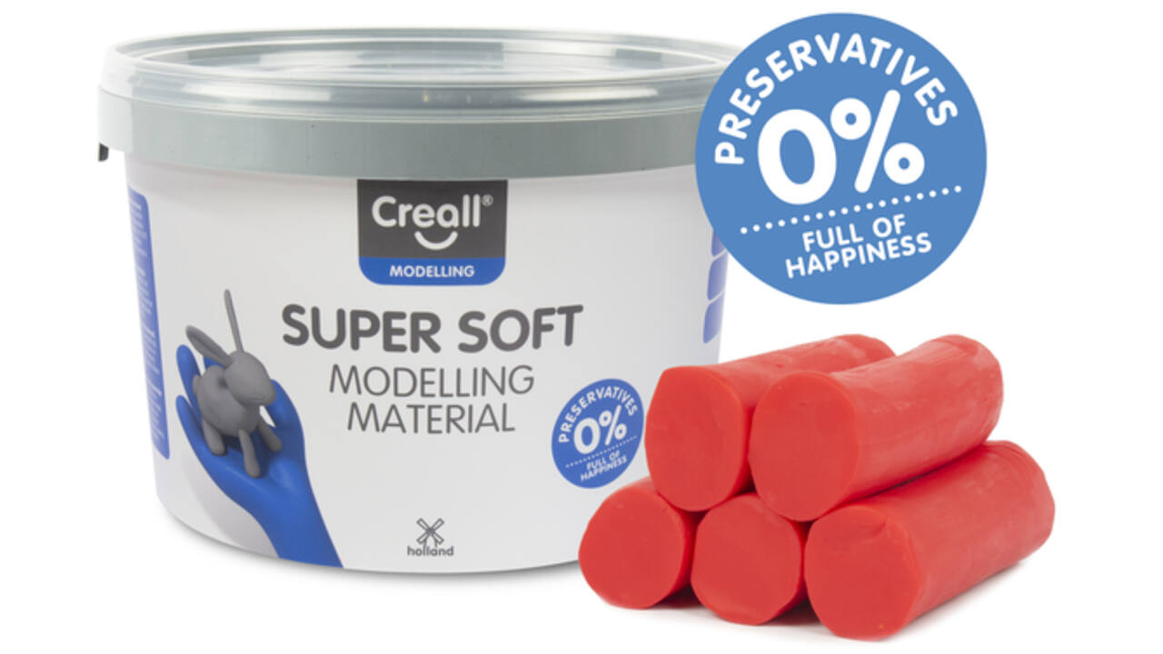 Klei Creall supersoft rood 1750gram