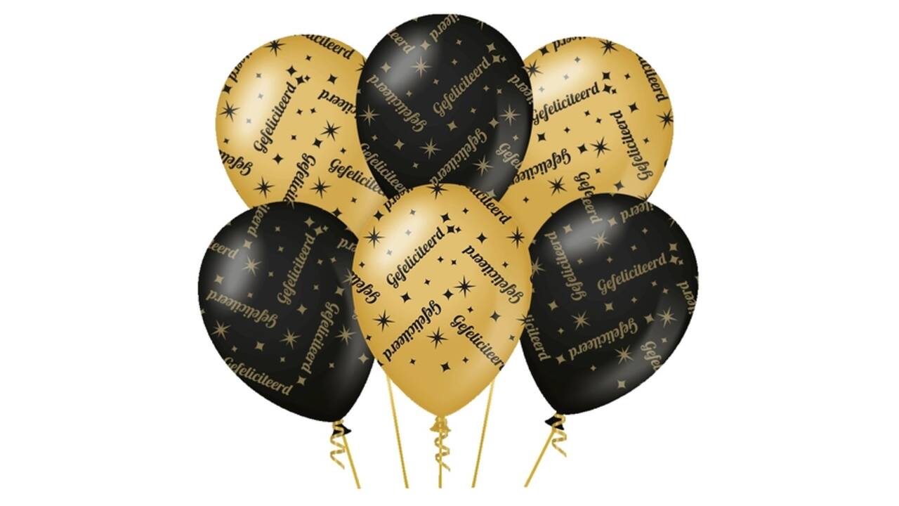 Classy party balloons Gefeliciteerd