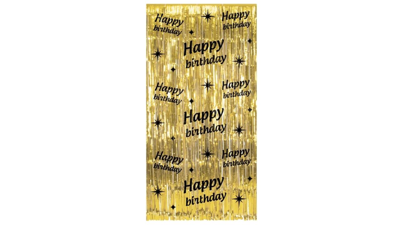 Classy Party Curtain Happy Birthday