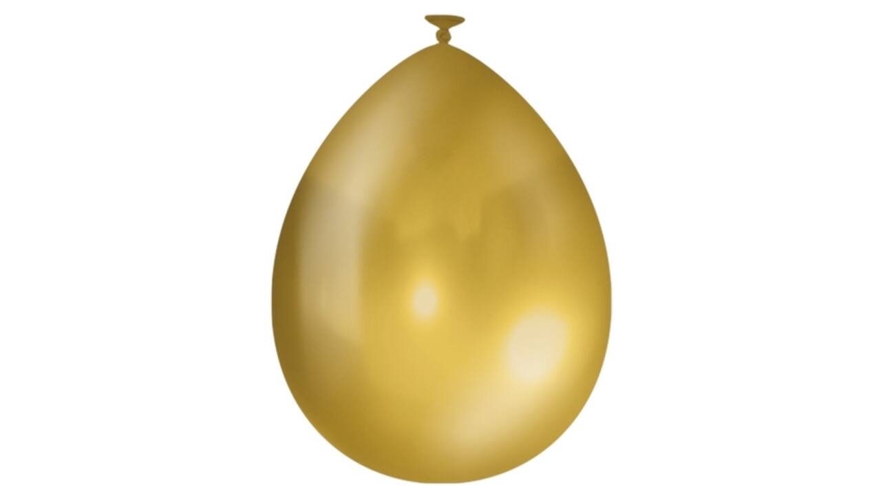 Balloons metallic 10 pcs Gold