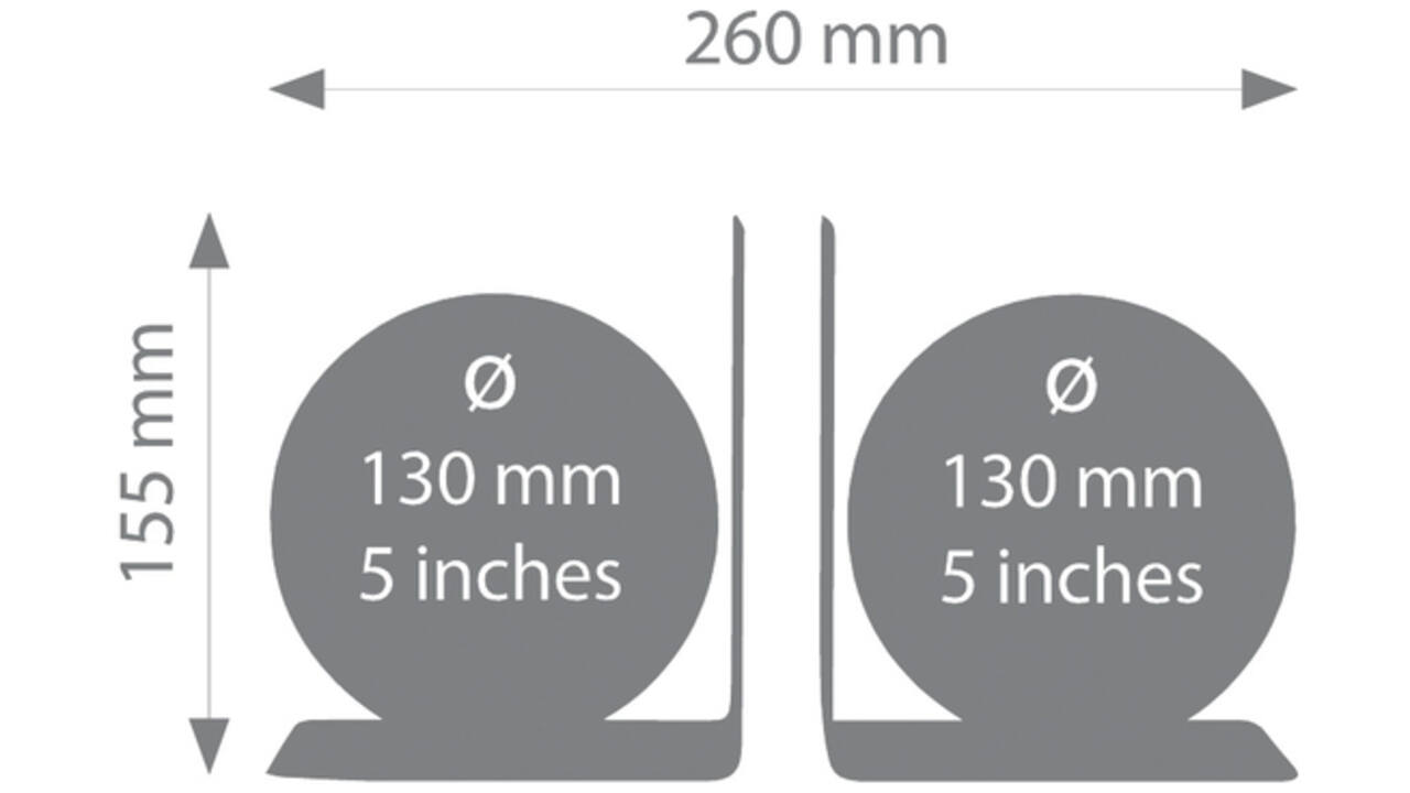 Boekensteun Troika met magnetische globes 13cm set à 2 stuks zwart