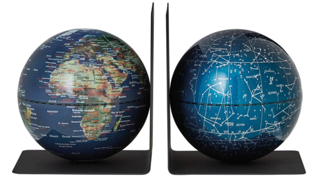 Boekensteun Troika met magnetische globes 13cm set à 2 stuks assorti