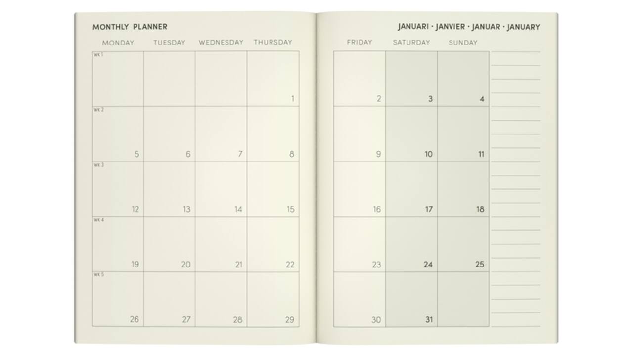Agenda 2026 Lannoo 110x150 Flowers watercolour 7dagen/2pagina's blauw