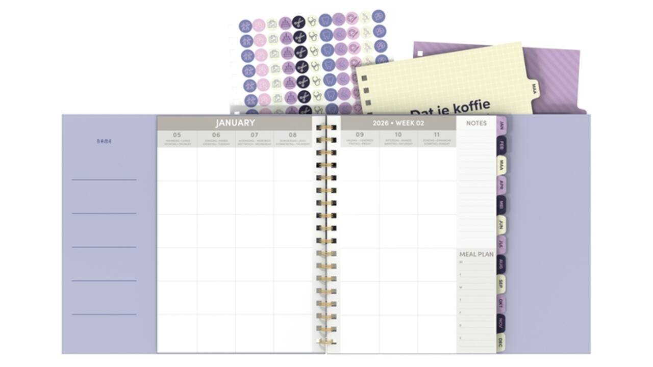 Familieagenda 2026 Lannoo 180x240 Mama Baas 7dagen/2pagina's