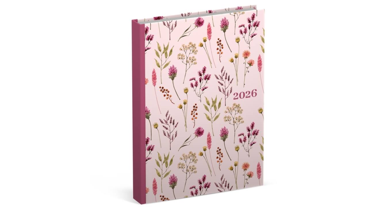 Agenda 2026 Lannoo pocket Flowers Bouquet 7dagen/2pagina's roze