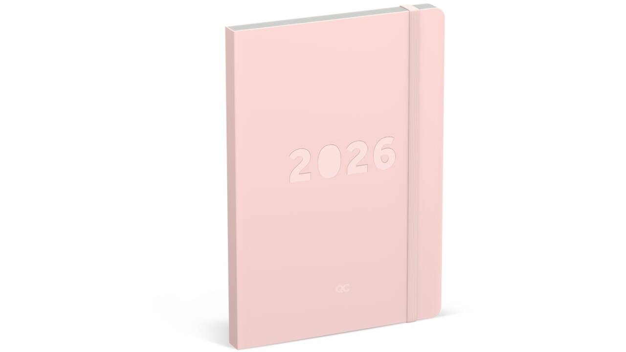 Agenda 2026 Lannoo bureau A5 QC Colour 7dagen/2pagina's roze