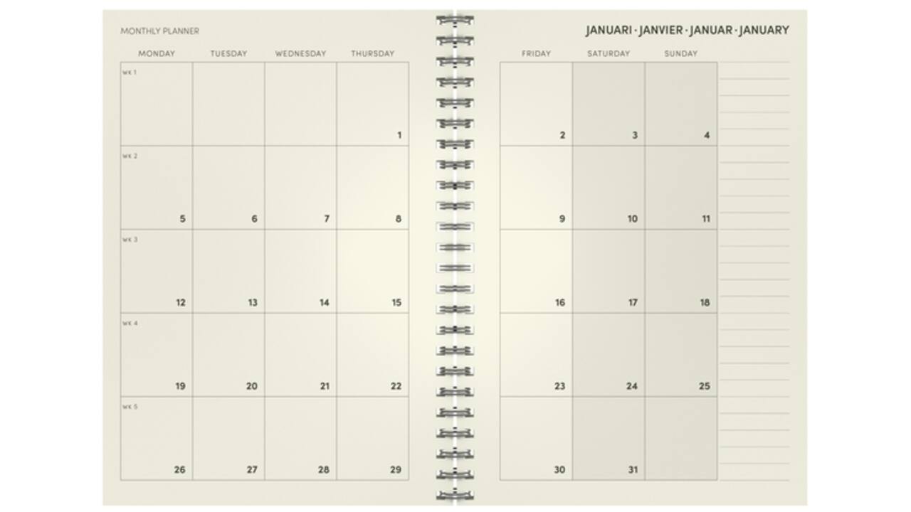 Familiekalender 2026 Lannoo A5 Bubblicious 7d/2p lila