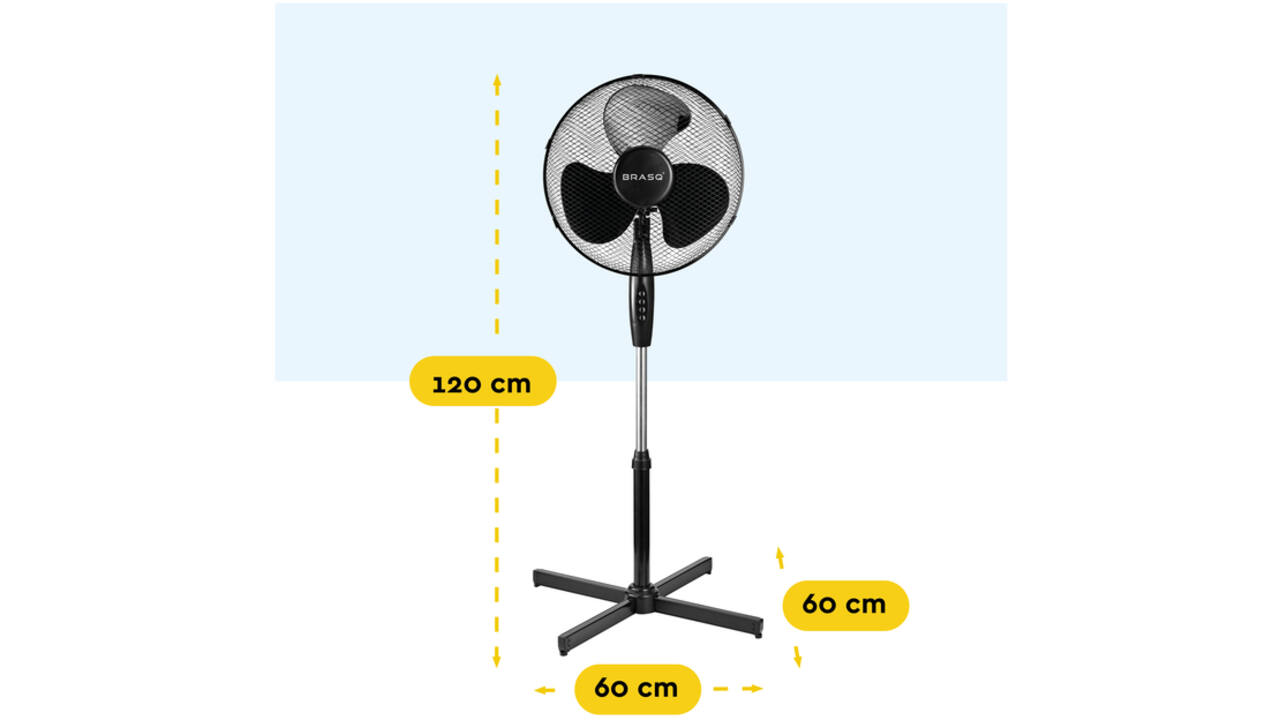 Statiefventilator BRASQ F300 Ø 40cm zwart