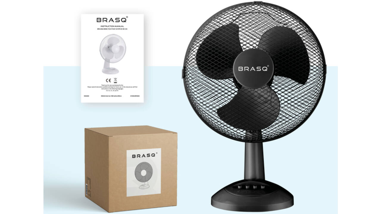 Tafelventilator BRASQ F400 Ø 30cm zwart